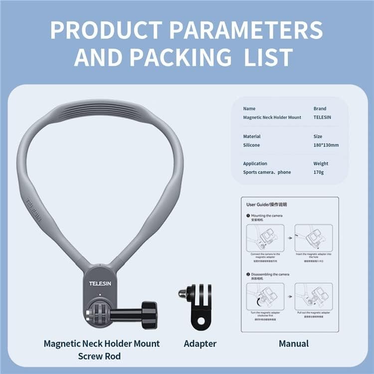 Telesin SUPPORTO A COLLANA MAGNETICO per Insta360 e GoPro