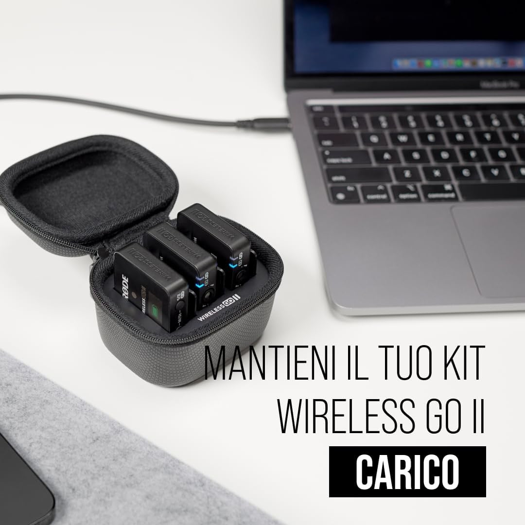RODE WIRELESS GO II CHARGE CASE GARANZIA UFFICIALE NITAL