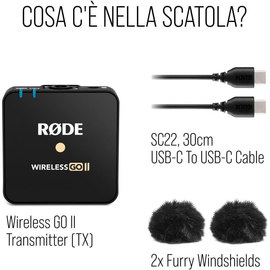 RODE WIRELESS GO II TX GARANZIA UFFICIALE NITAL