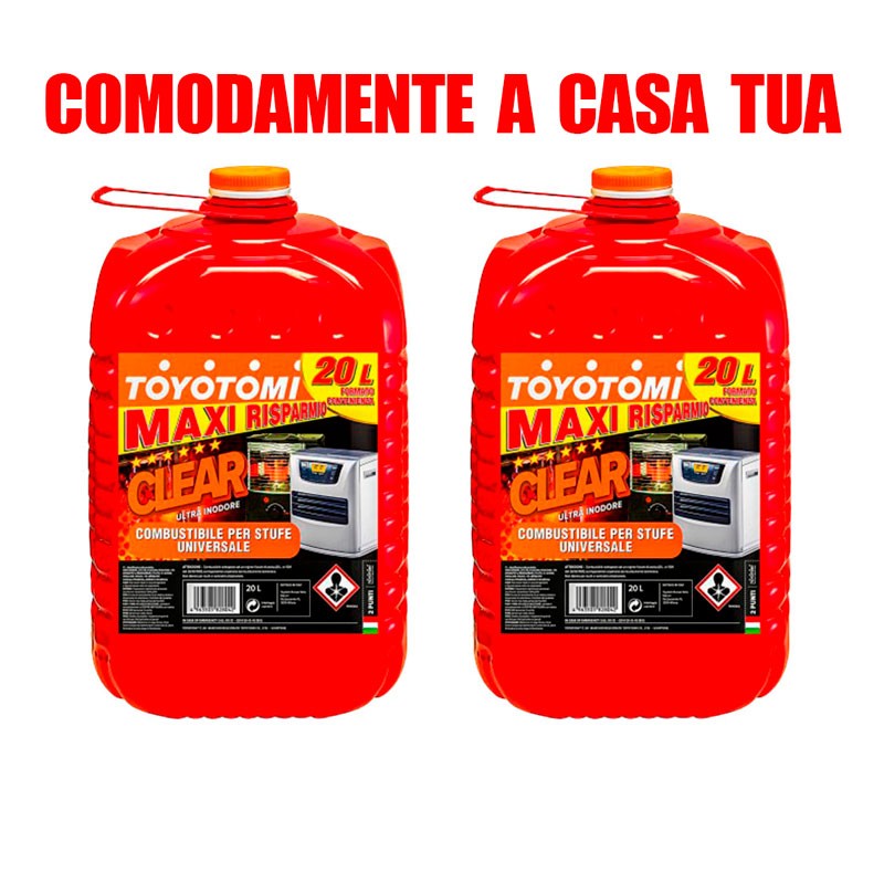 TOYOTOMI Tanica Clear 20 Lt Combustibile Per Stufe (Confezione da 2)