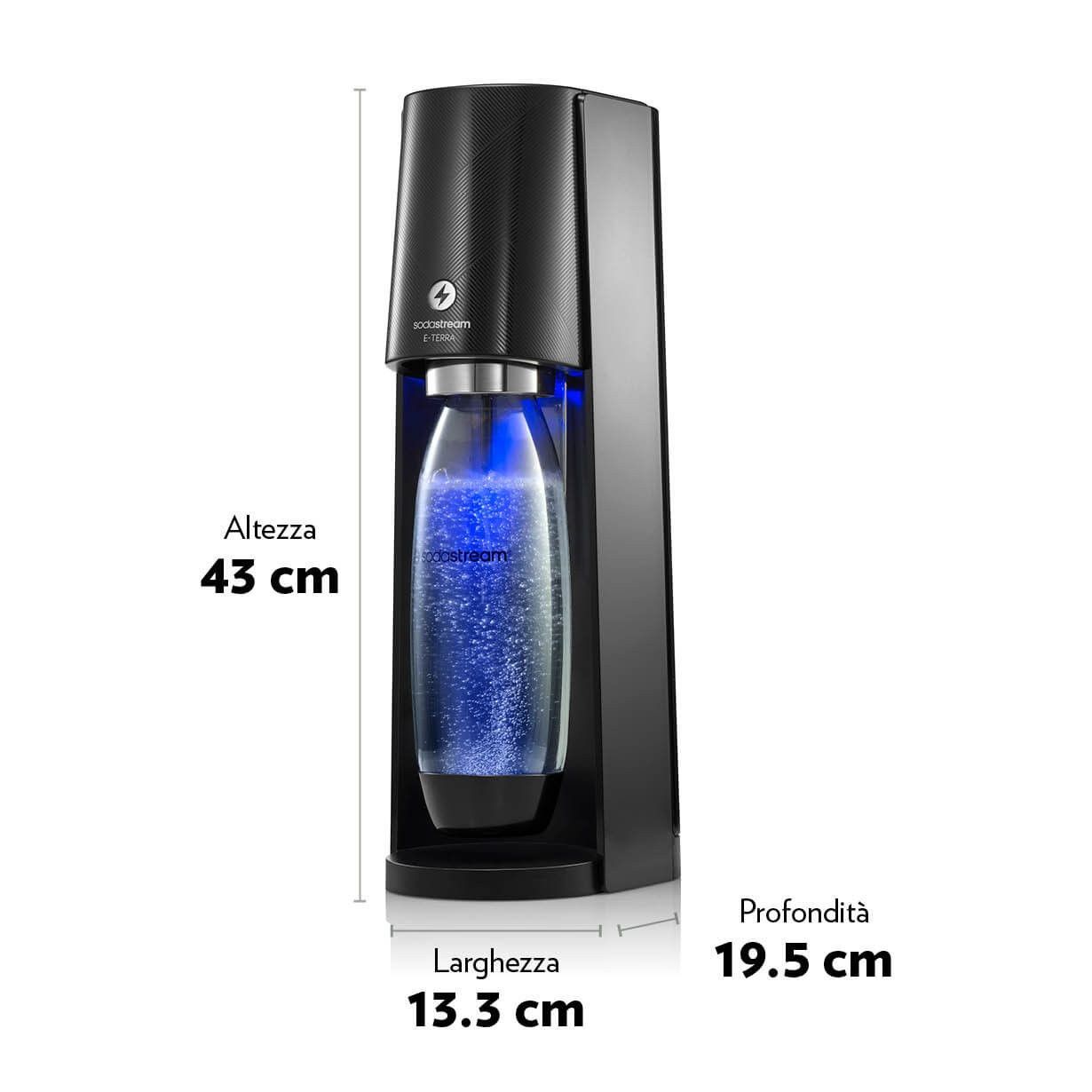 SodaStream Gasatore Elettrico E-Terra Con Led Retro Illuminante