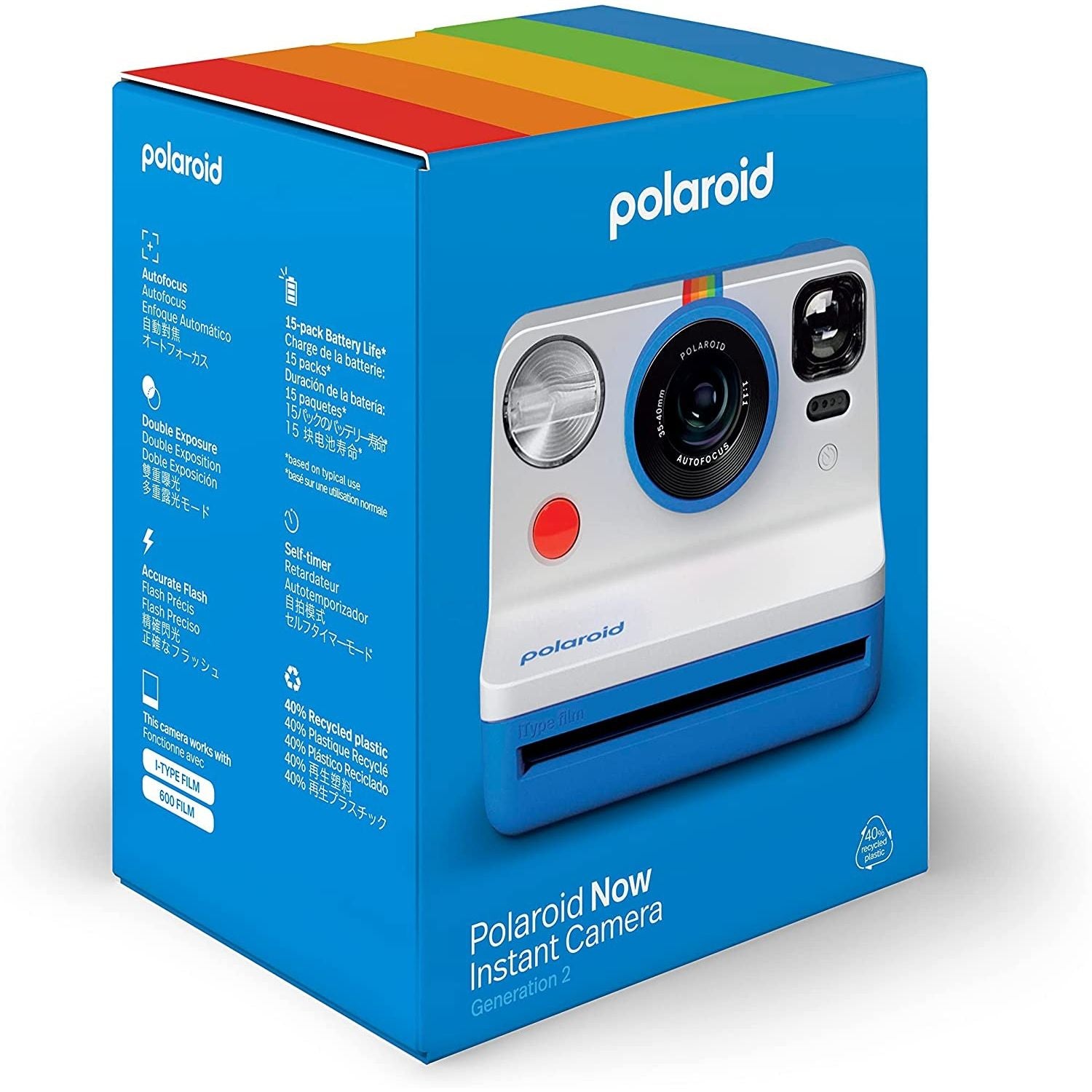 Polaroid Now Gen 2 Blue Bundle GARANZIA 2 ANNI UFFICIALE NITAL ITALIA