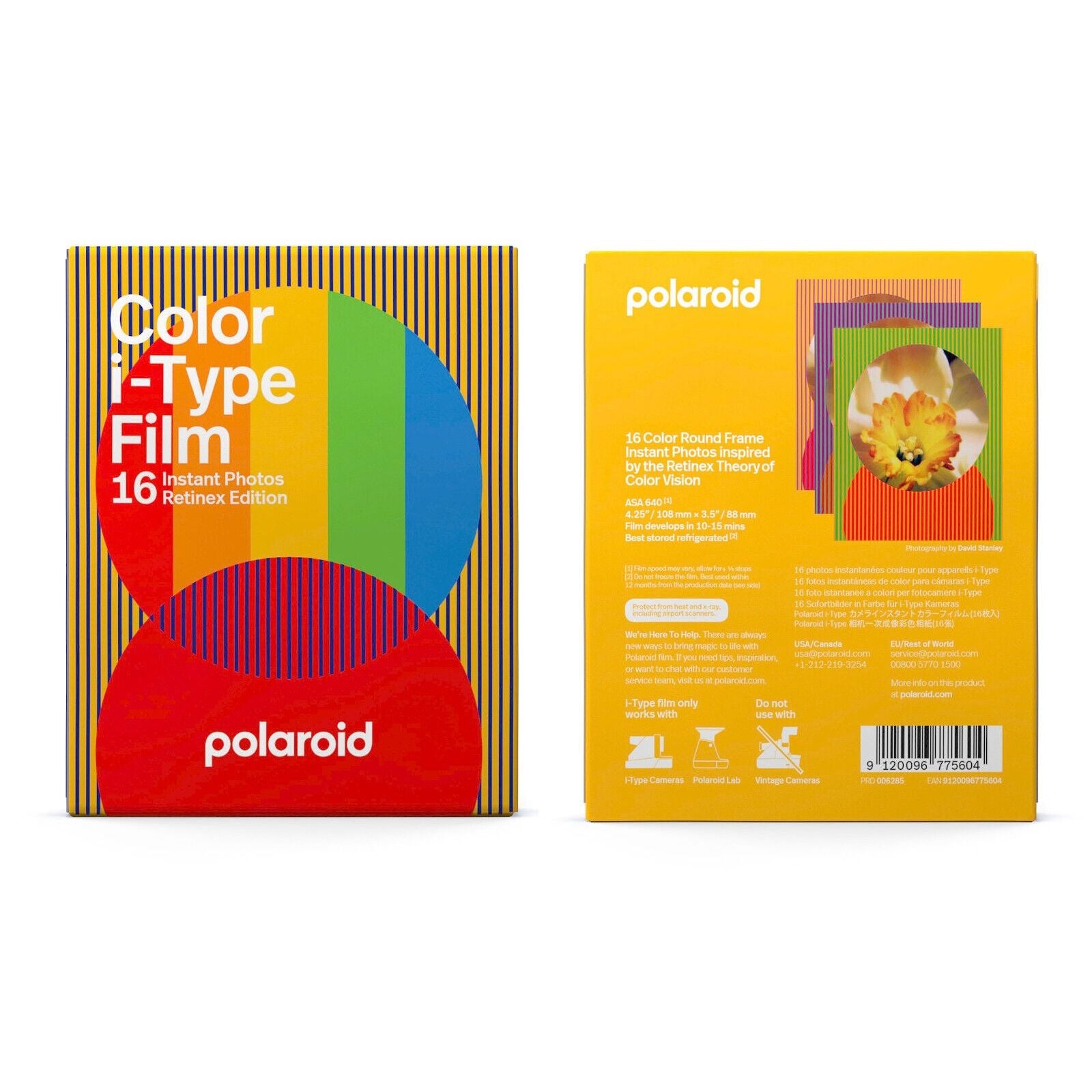 Polaroid Color Film I-TYPE ROUND FRAME RETINEX (16 FOTO) - PELLICOLA SCADUTA !