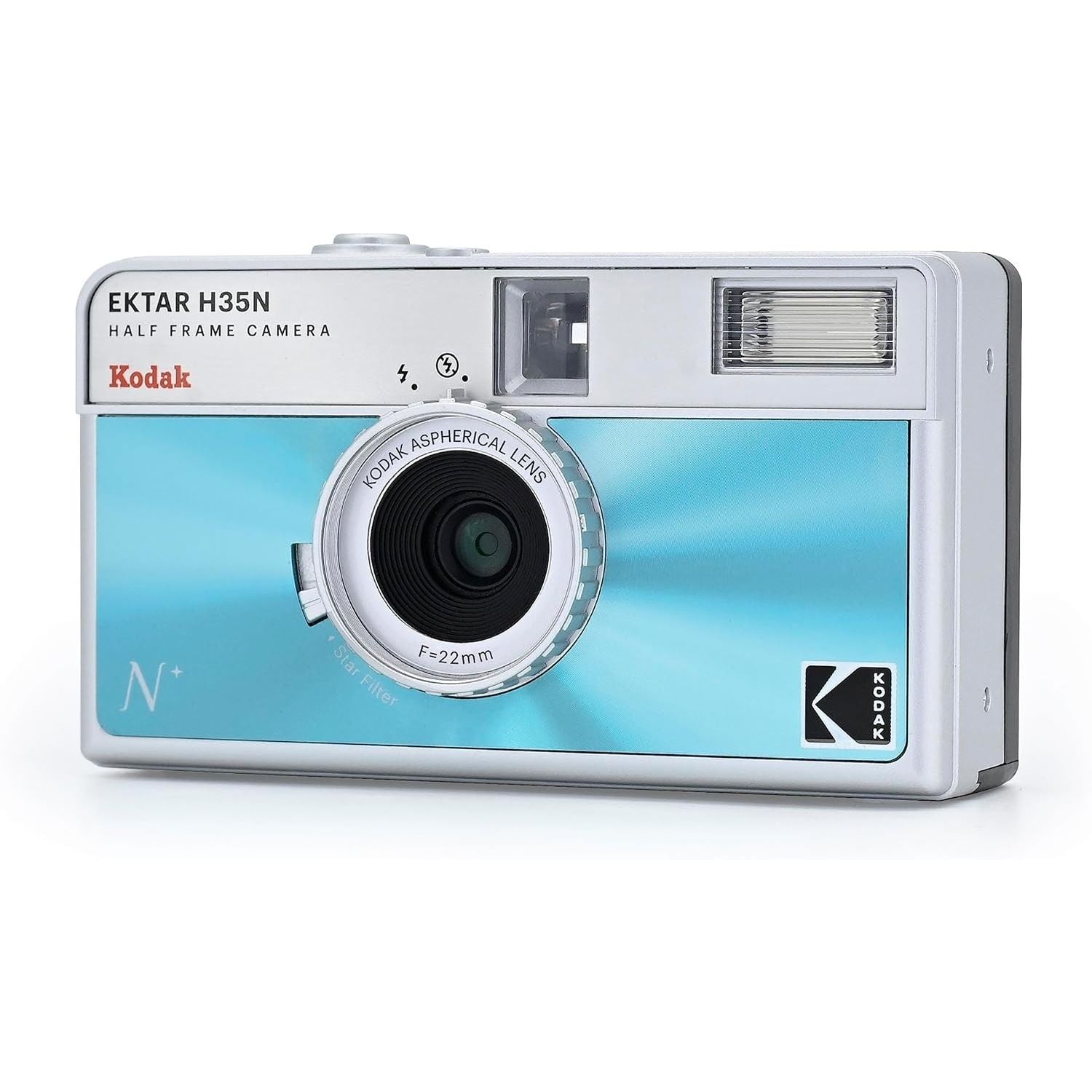 Kodak Film Camera Analogica Ektar H35N GLAZED BLUE HAL FRAME GARANZIA UFFICIALE ITALIA 2 ANNI
