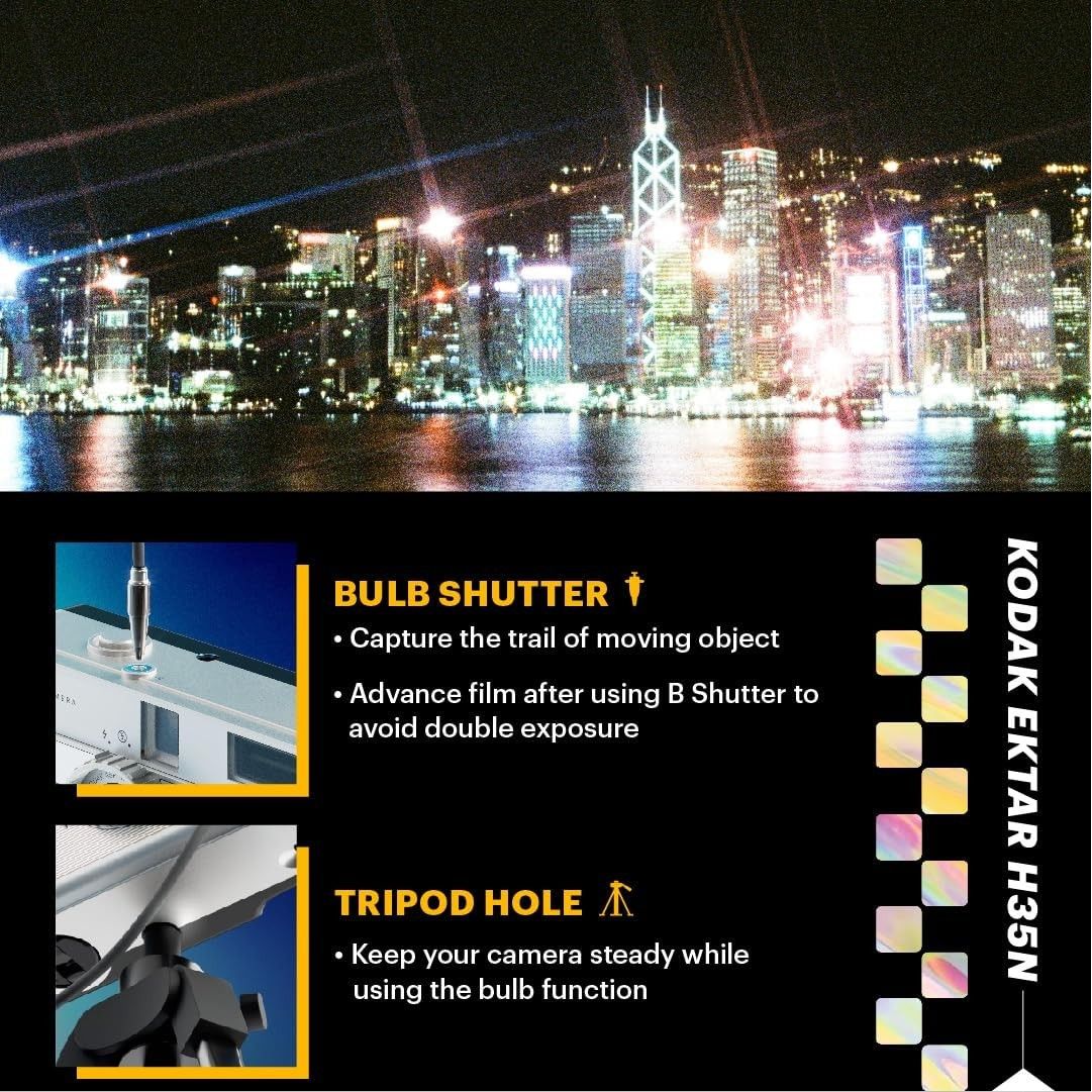 Kodak Film Camera Analogica Ektar H35N GLAZED BLUE HAL FRAME GARANZIA UFFICIALE ITALIA 2 ANNI