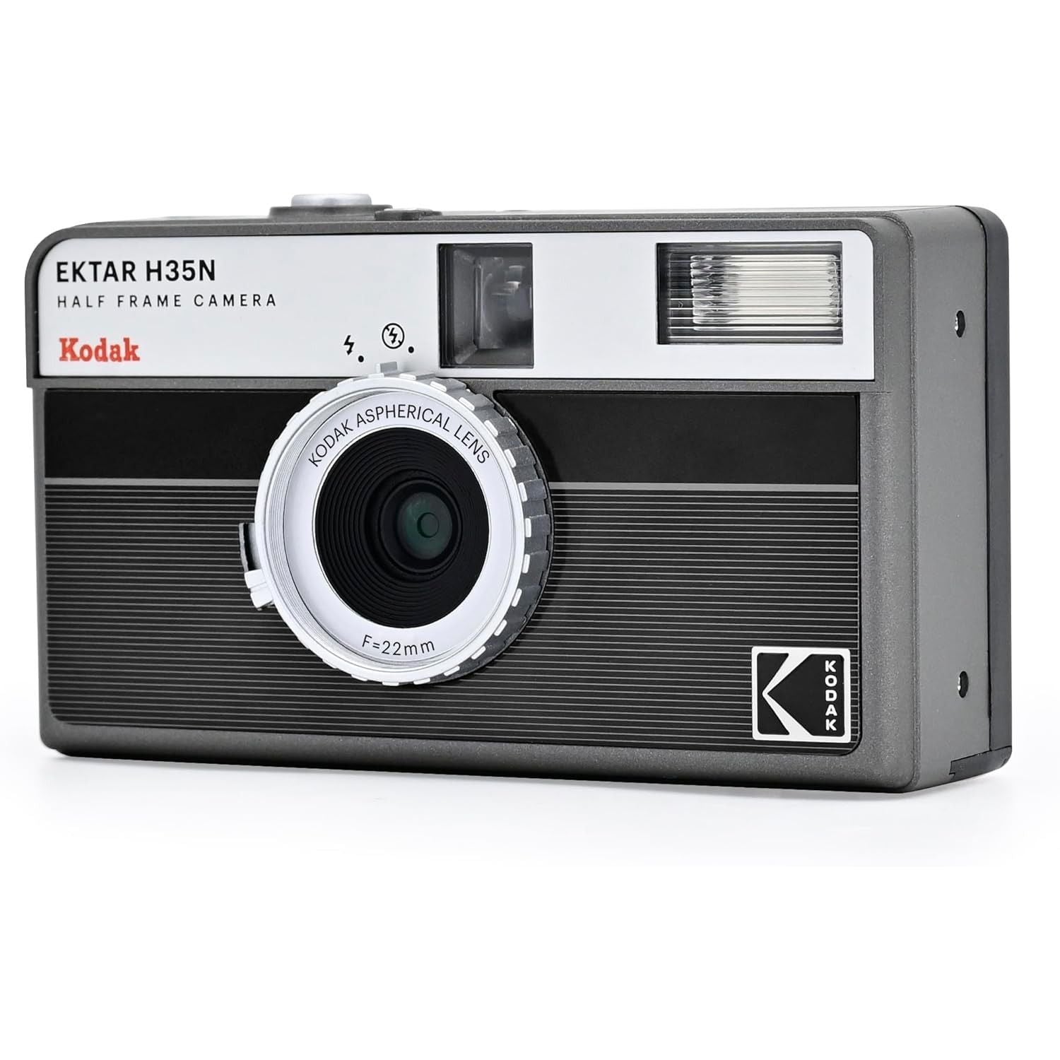 Kodak Film Camera Analogica Ektar H35N STRIPED BLACK HAL FRAME GARANZIA UFFICIALE ITALIA 2 ANNI