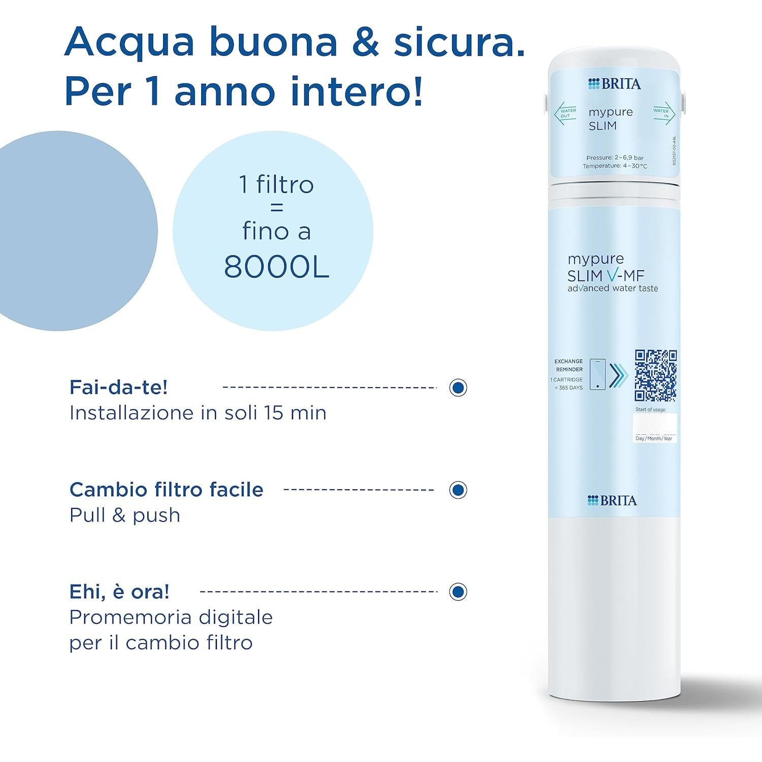 Brita mypure SLIM V-MF Ricambio filtro per acqua