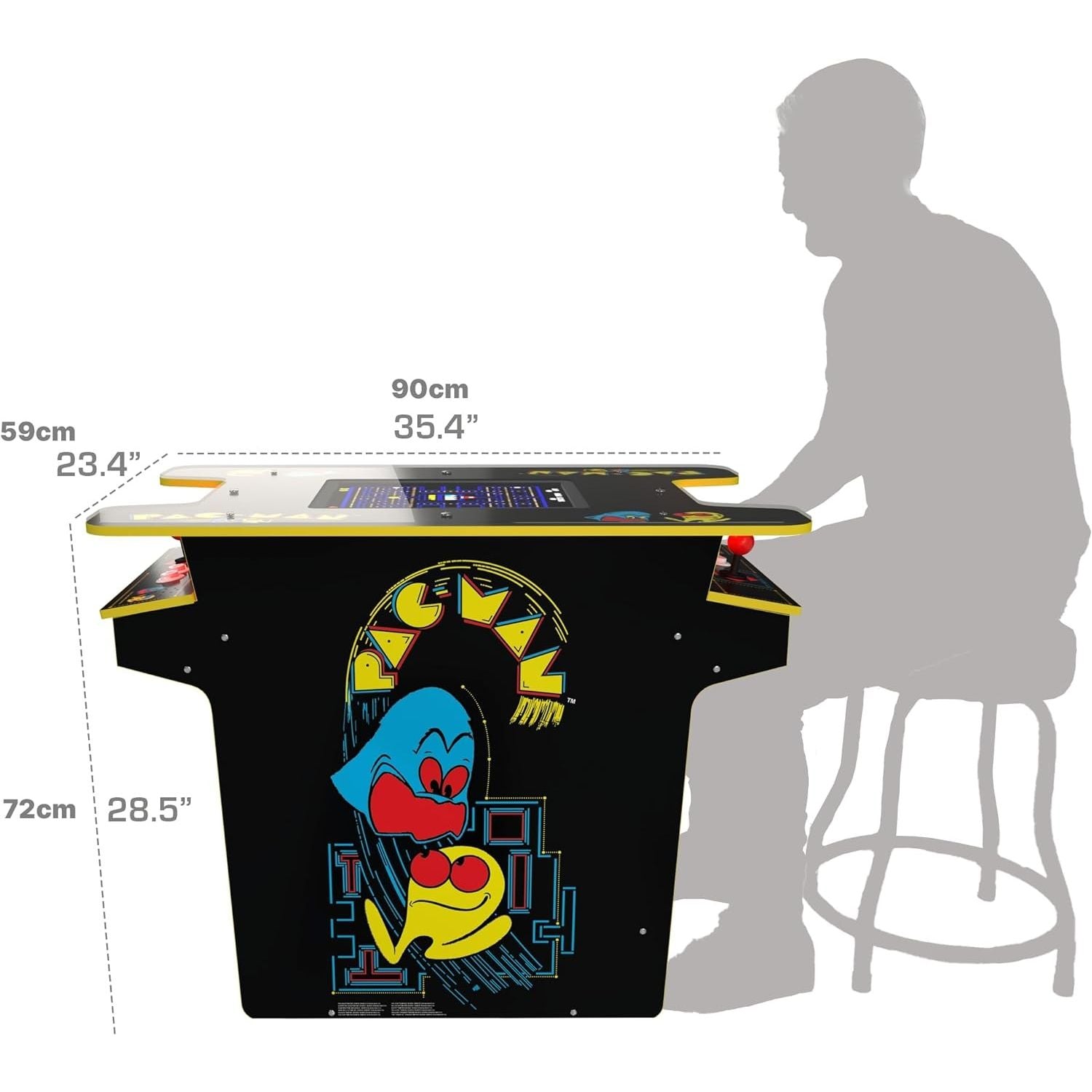 Arcade1UP PAC-MAN HEAD TO HEAD TABLE GARANZIA UFFICIALE POLYPHOTO 2 ANNI
