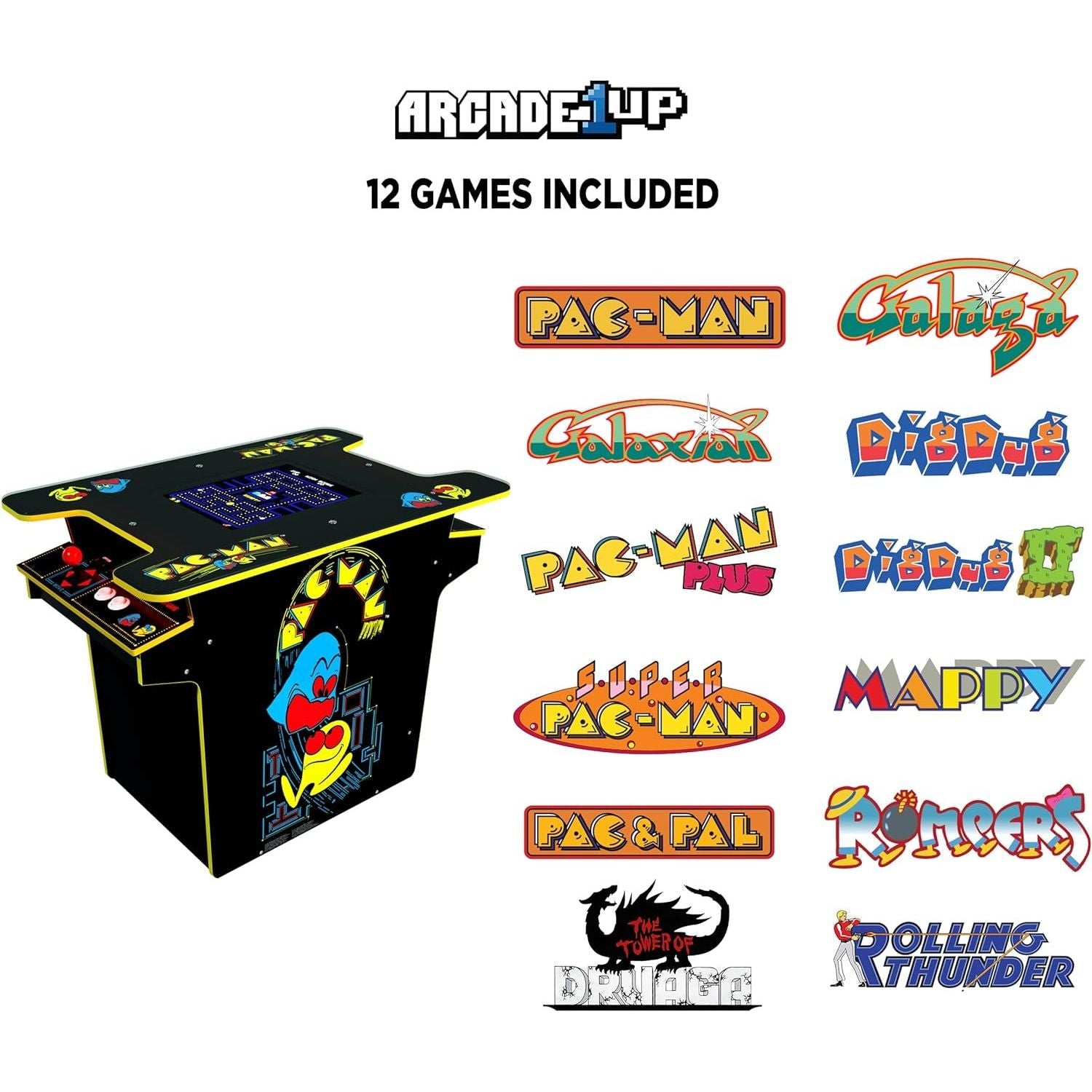 Arcade1UP PAC-MAN HEAD TO HEAD TABLE GARANZIA UFFICIALE POLYPHOTO 2 ANNI