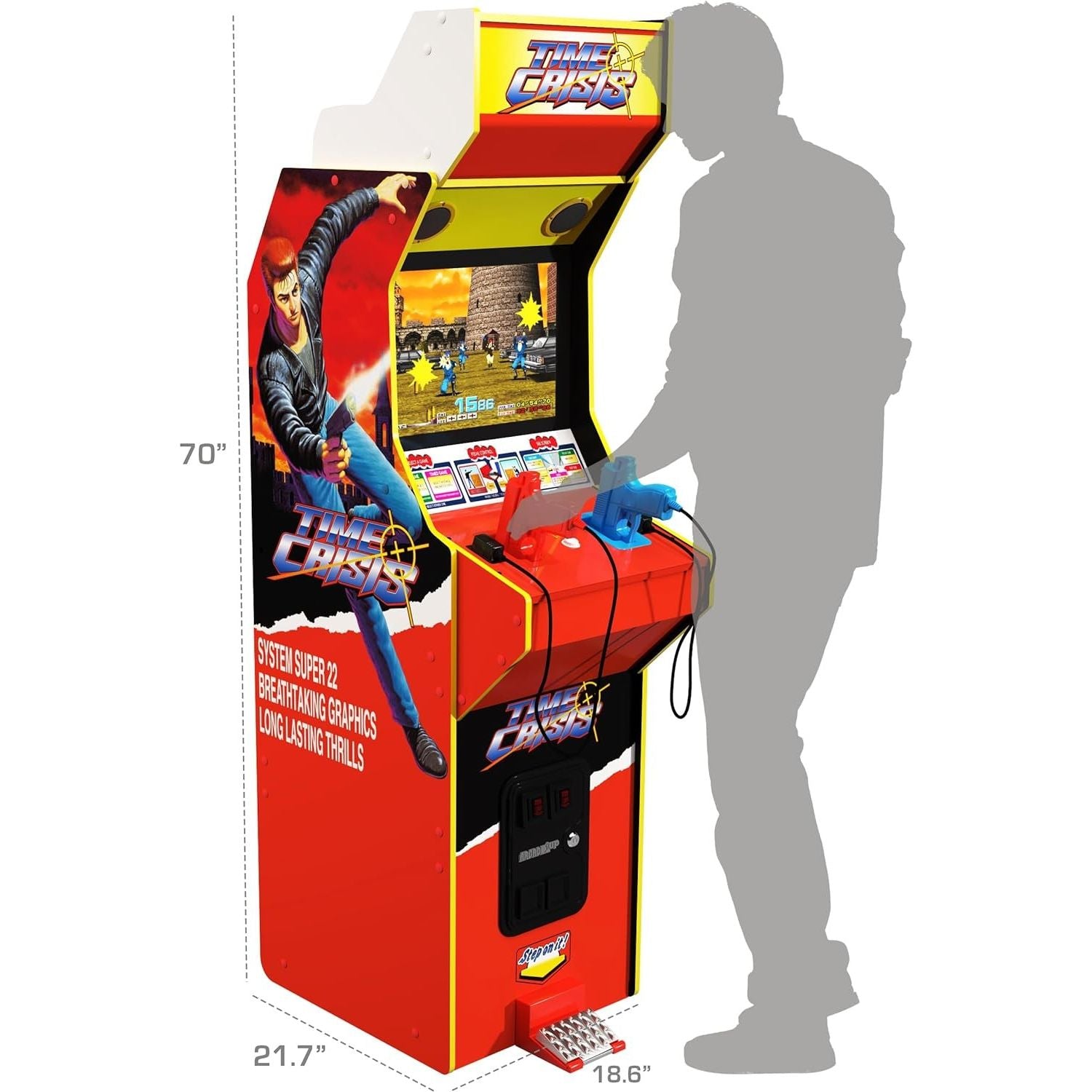 Arcade1UP TIME CRISIS GARANZIA UFFICIALE POLYPHOTO 2 ANNI
