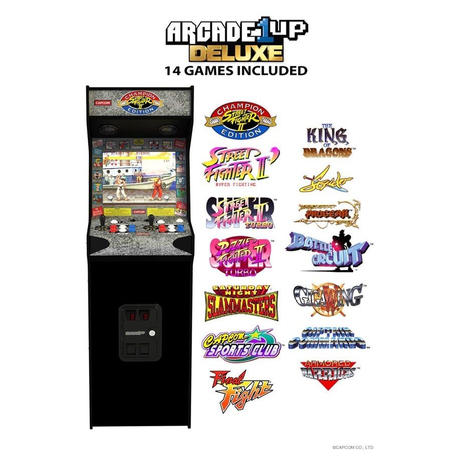 Arcade1UP STREET FIGHTER DELUXE GAME GARANZIA UFFICIALE POLYPHOTO 2 ANNI