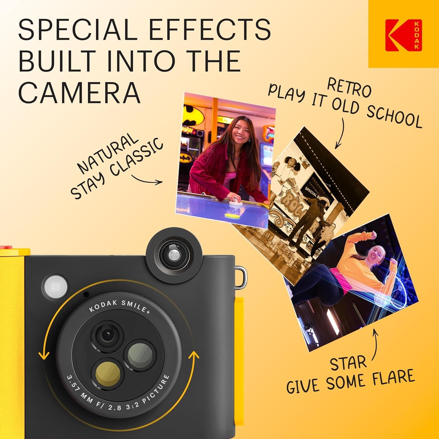 Kodak SMILE+ Black GARANZIA ITALIA POLYPHOTO 2 ANNI