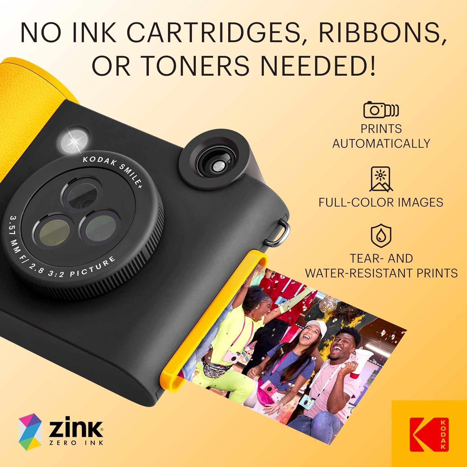 Kodak SMILE+ Black GARANZIA ITALIA POLYPHOTO 2 ANNI
