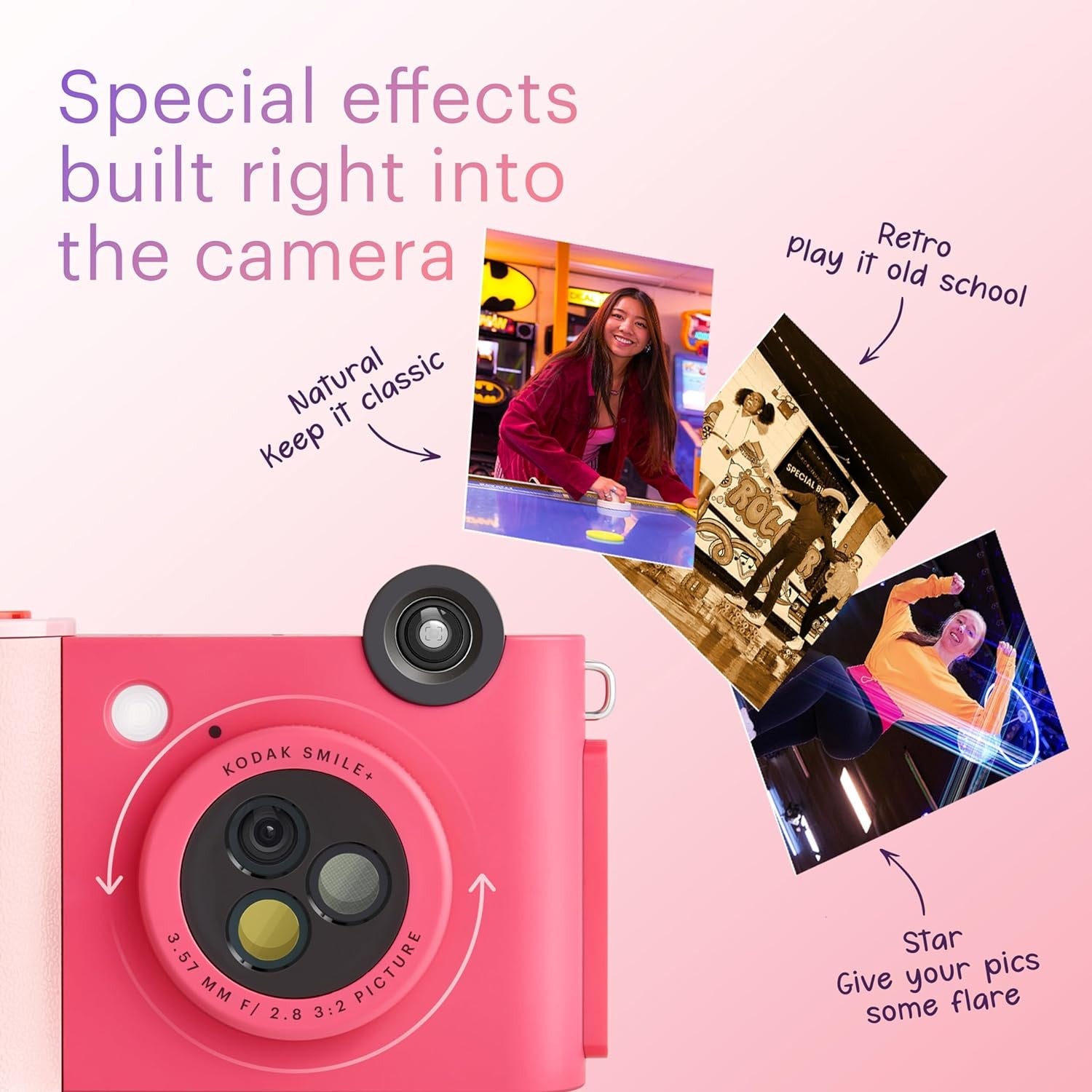 Kodak SMILE+ Fucsia GARANZIA ITALIA POLYPHOTO 2 ANNI