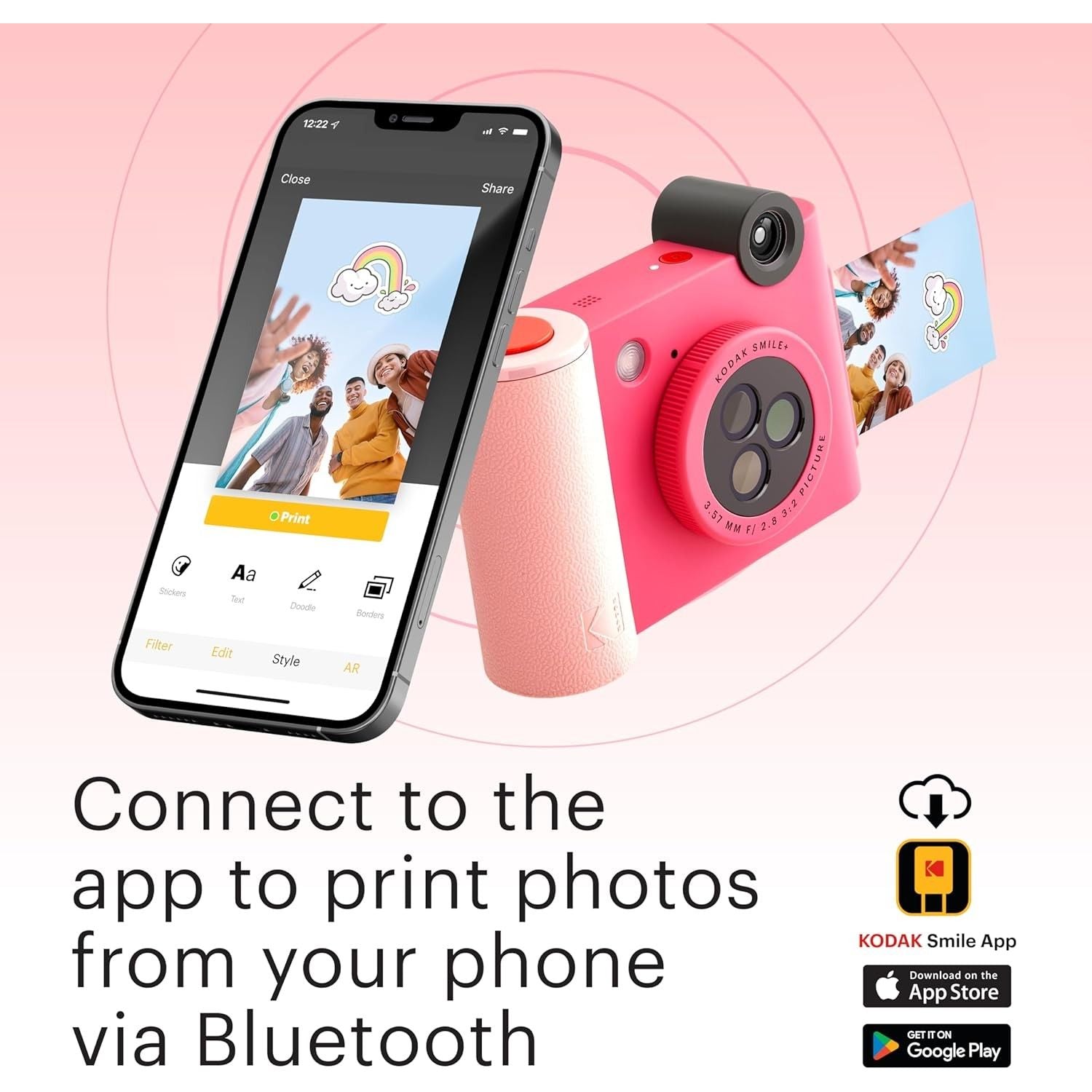 Kodak SMILE+ Fucsia GARANZIA ITALIA POLYPHOTO 2 ANNI