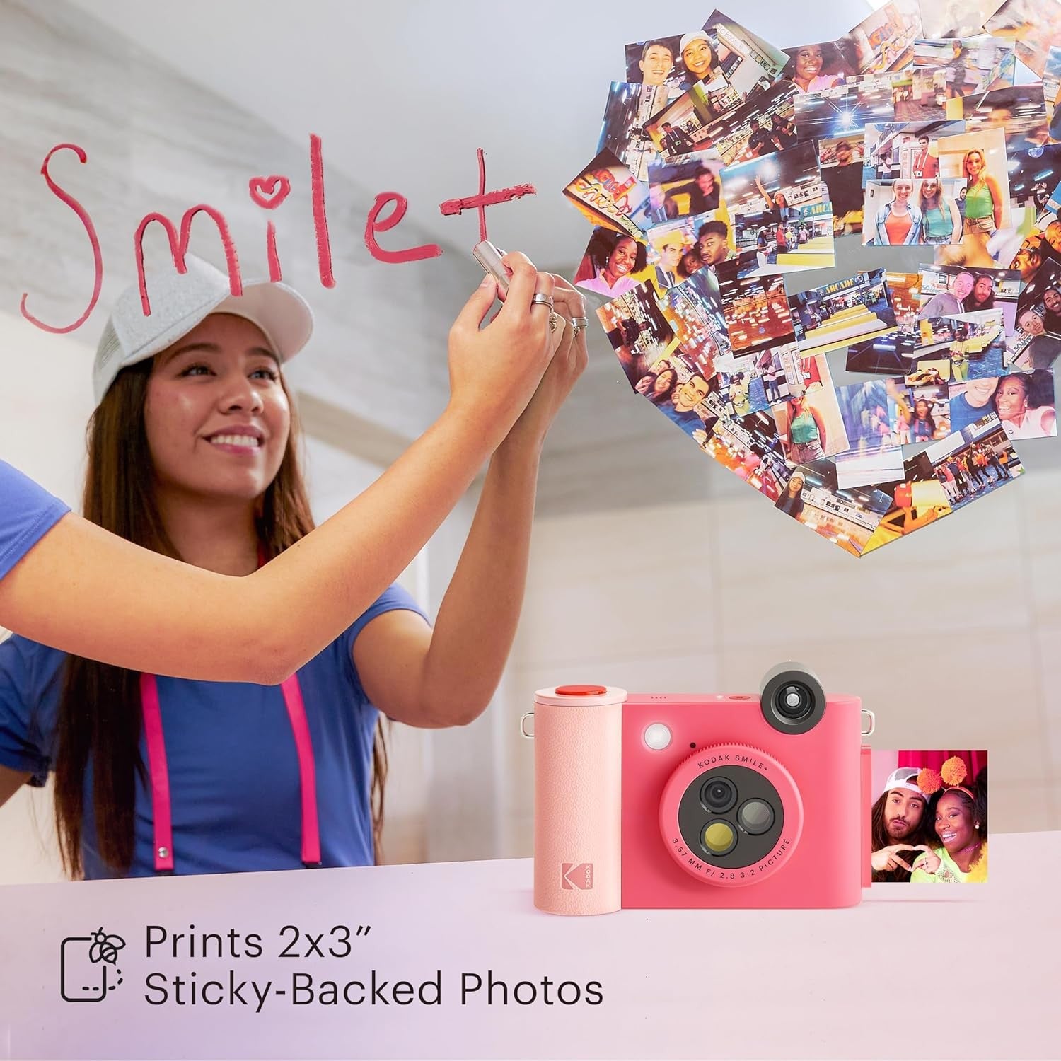 Kodak SMILE+ Fucsia GARANZIA ITALIA POLYPHOTO 2 ANNI