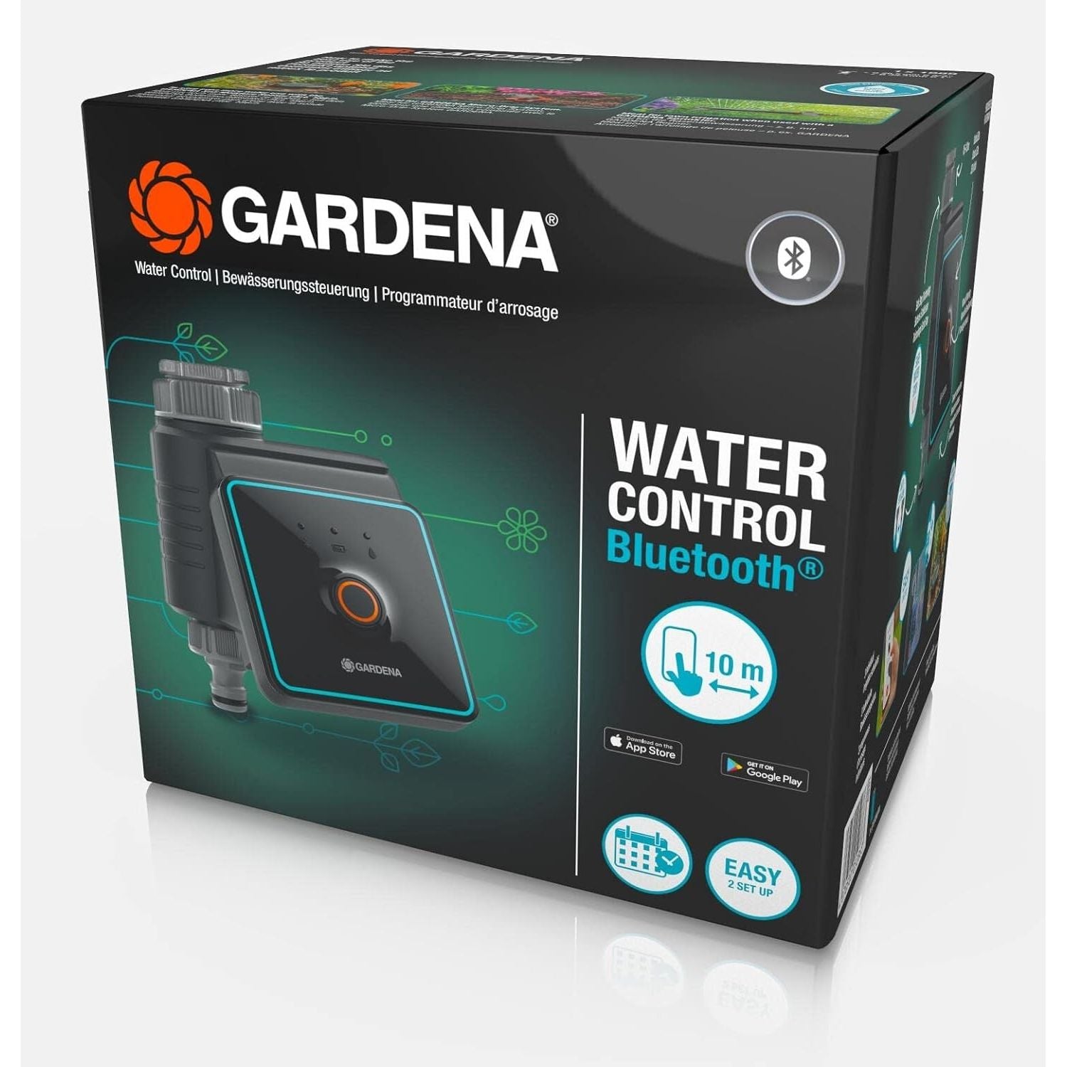 Gardena Computer Per Irrigazione Con App Bluetooth Cicli Di Irrigazione In 3 Programmi, Portata 10 Mt