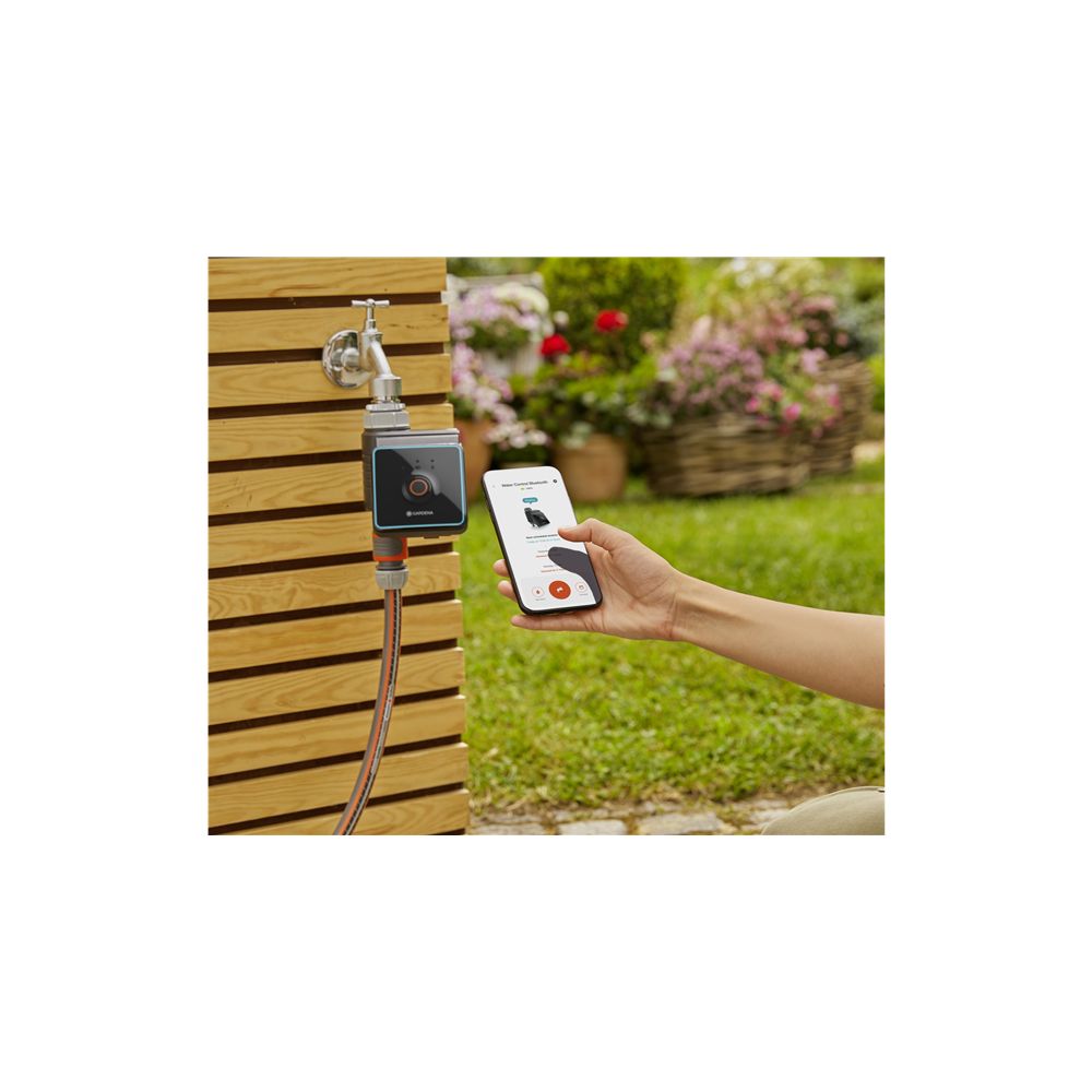 Gardena Computer Per Irrigazione Con App Bluetooth Cicli Di Irrigazione In 3 Programmi, Portata 10 Mt