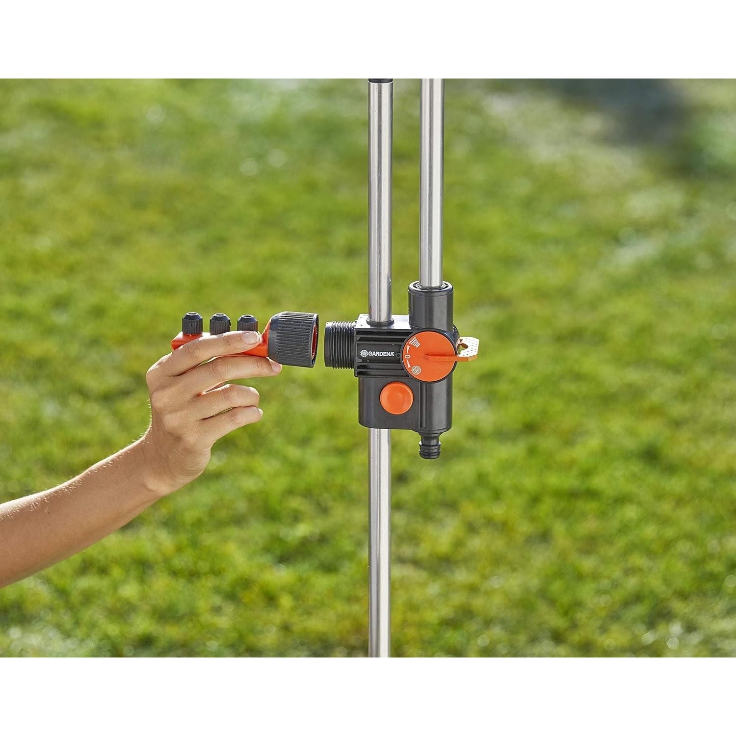 Gardena Doccia Da Giardino Modello Duo Con 2 Tipi Di Getto A Pioggia e Nebulizzato