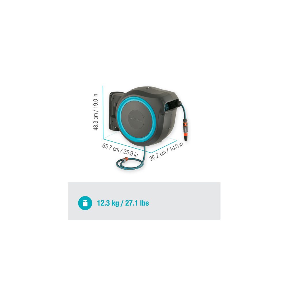 Gardena Avvolgitubo A Parete RollUp L 30m Colore Turchese