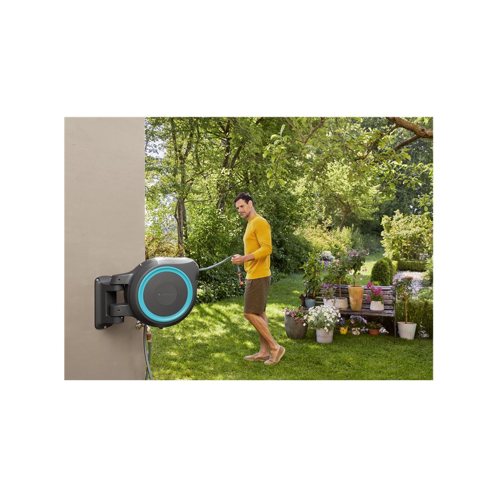 Gardena Avvolgitubo A Parete RollUp XL 35m Colore Turchese