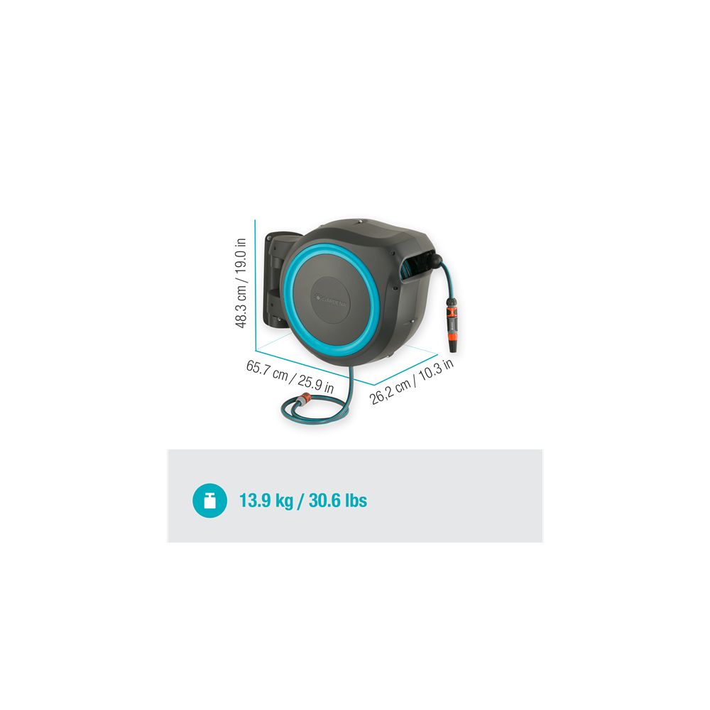 Gardena Avvolgitubo A Parete RollUp XL 35m Colore Turchese