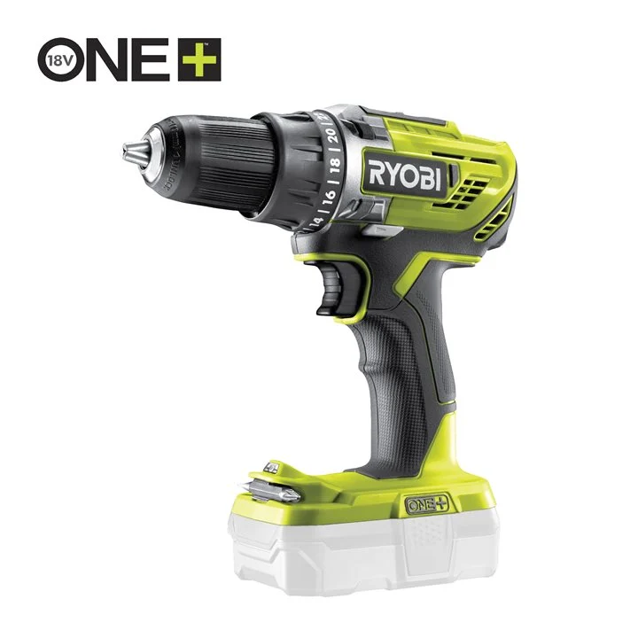 Ryobi Kit 4 Utensili Trapano Avvitatore Sega Circolare Sega a Gattuccio Torcia E Due Batterie