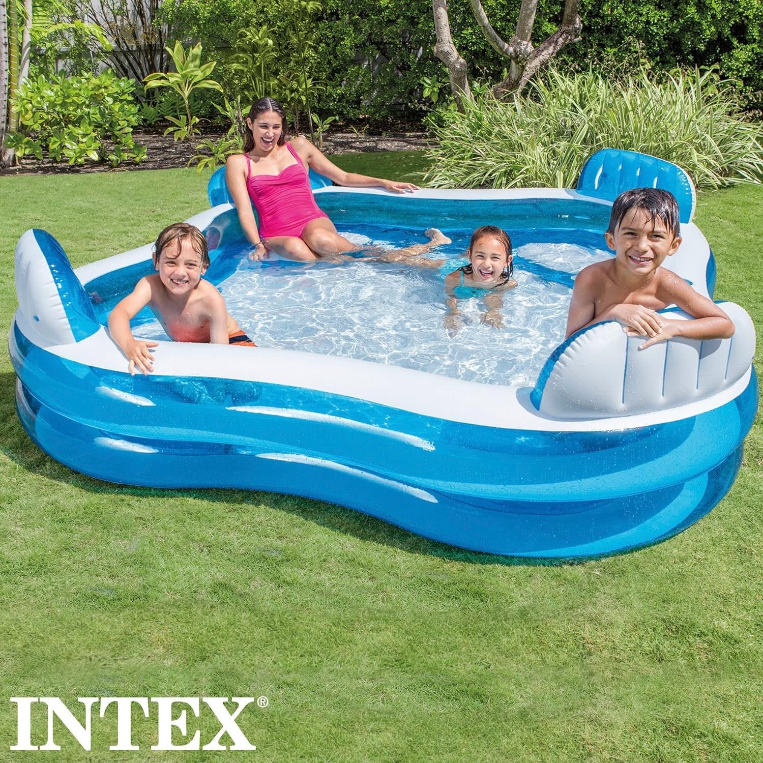 Intex 56475NP Piscina Family 4 Sedili Cm 229x229x66