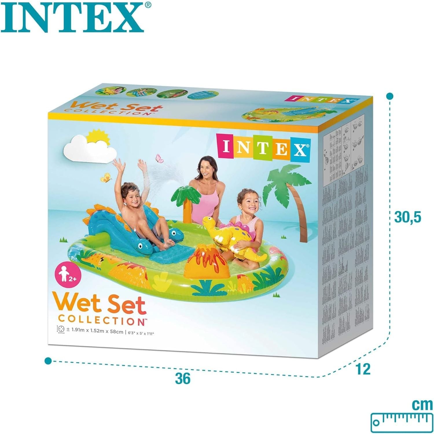 Intex 57166 Piscina Playcenter Dinosauri Cm 191X152X58