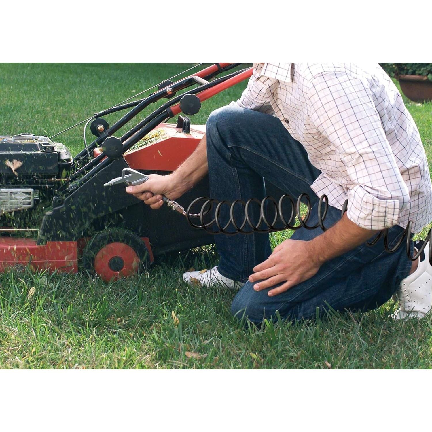 Stanley Tubo Spiralato Aria Compressa 6X8 15 Metri Con Attacco Rapido