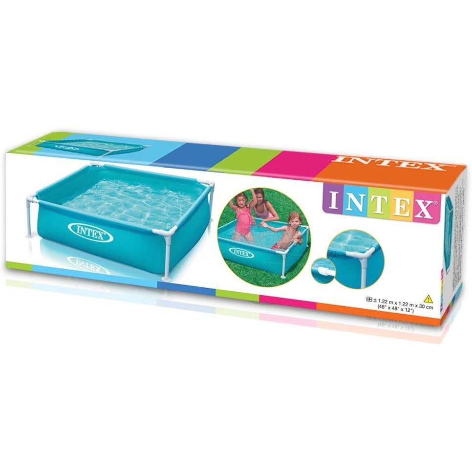 Intex 57173 Piscina Mini Frame Colore Blu122 x 122 x 30 cm Per Bambini dai 2 Anni In Su