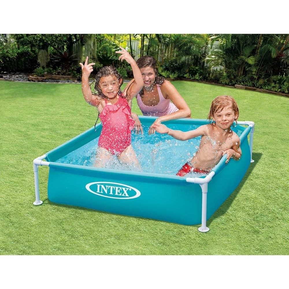 Intex 57173 Piscina Mini Frame Colore Blu122 x 122 x 30 cm Per Bambini dai 2 Anni In Su