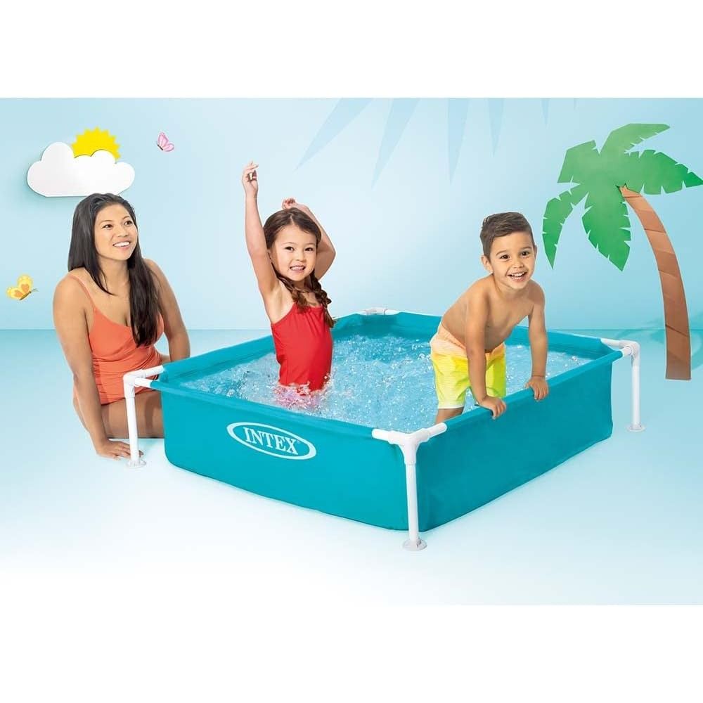 Intex 57173 Piscina Mini Frame Colore Blu122 x 122 x 30 cm Per Bambini dai 2 Anni In Su