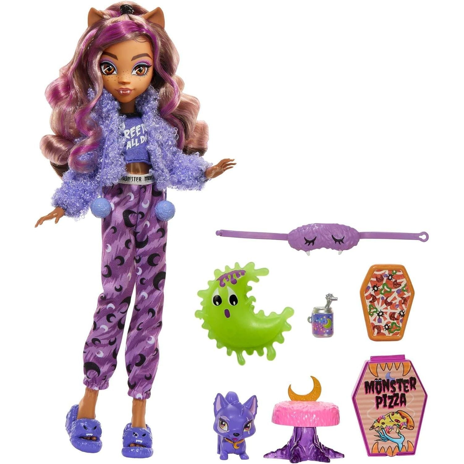 Monster High Clawdeen Wolf Creepover Party, Bambola con Outfit