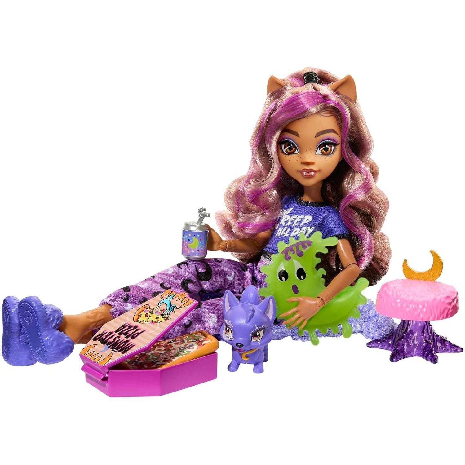 Monster High Clawdeen Wolf Creepover Party, Bambola con Outfit