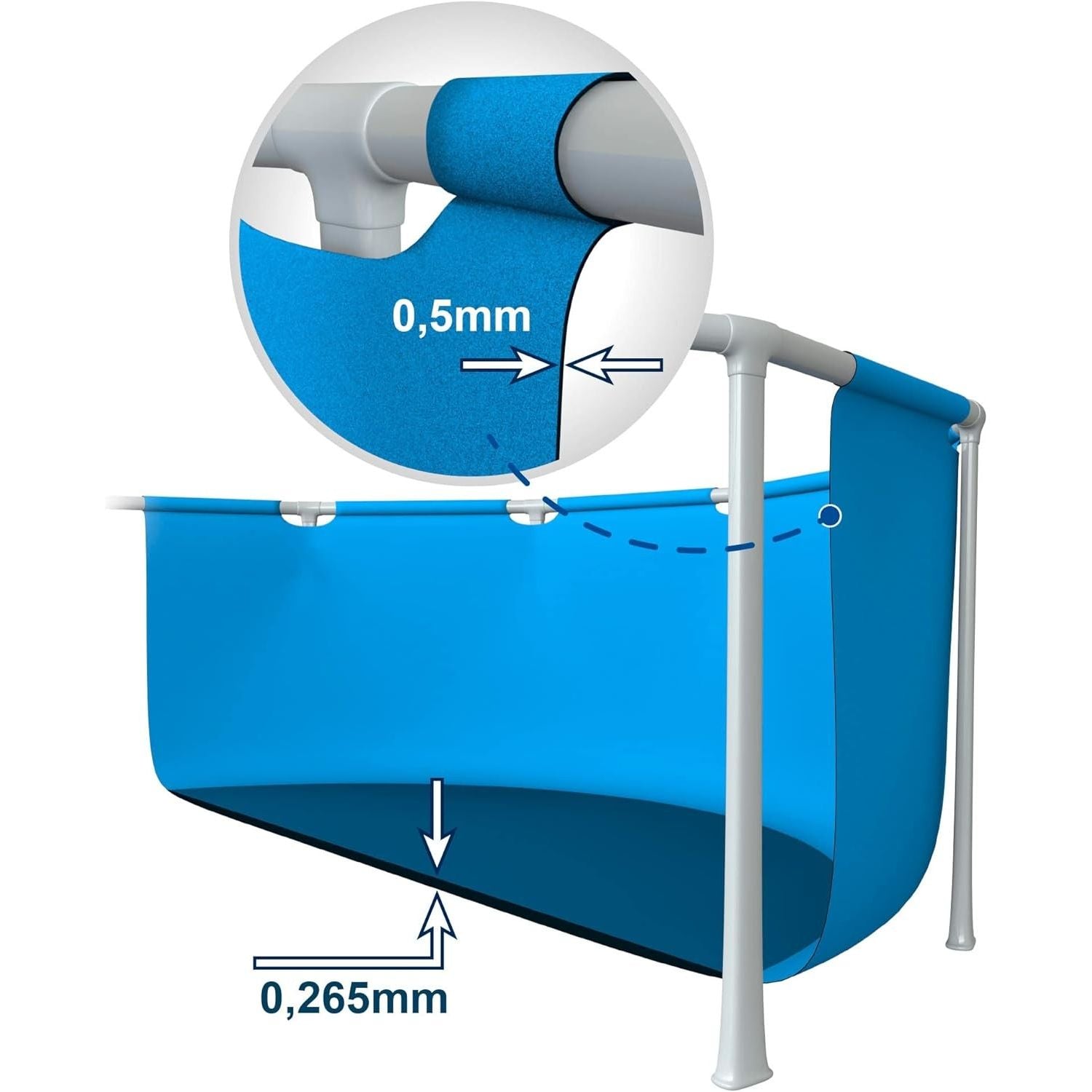 Intex 28290 Piscina Rotonda Metal Frame Rosa Cm 244x244x76