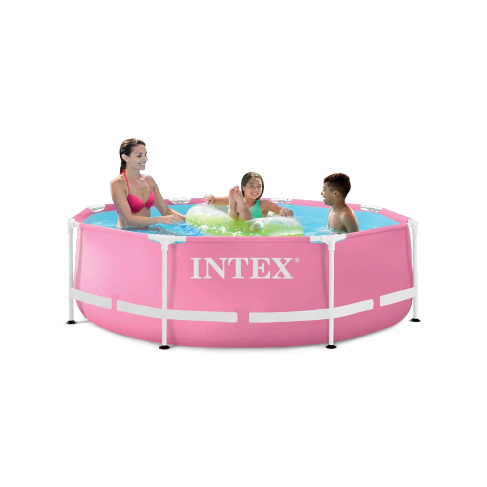 Intex 28290 Piscina Rotonda Metal Frame Rosa Cm 244x244x76