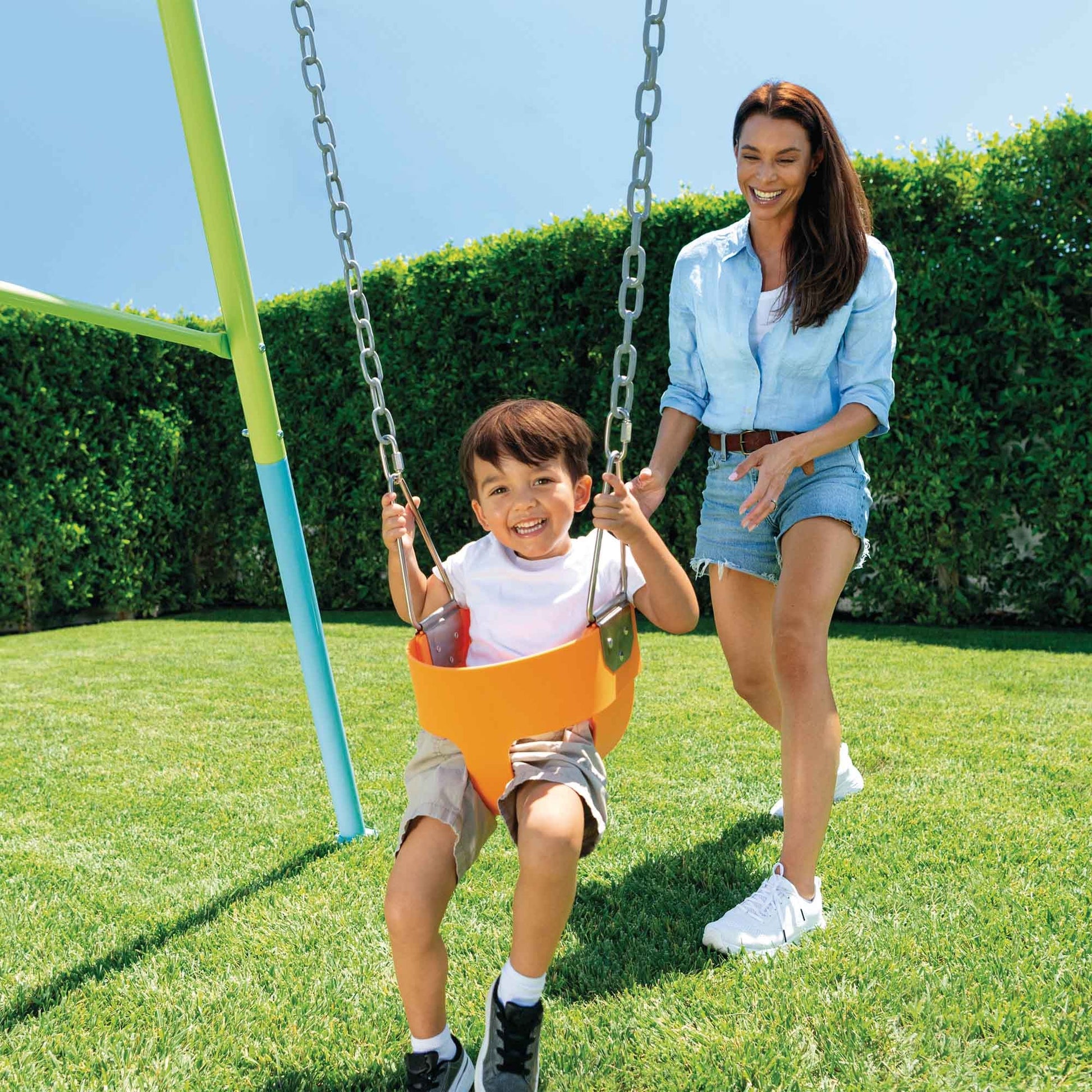 Intex 44113 Altalena Colorata 2 In 1 Con Seggiolini Intercambiabili 170x235x200 cm