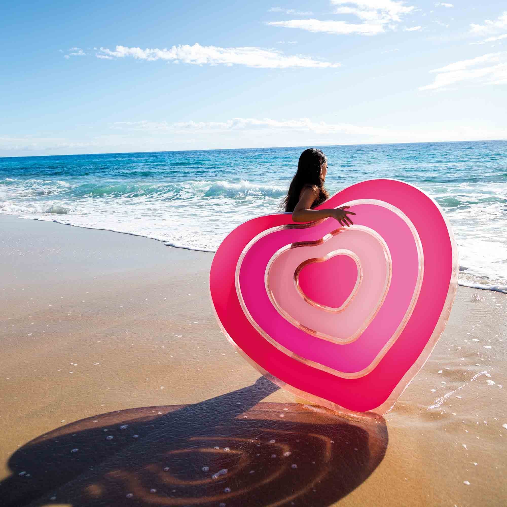 Intex 58727 Materassino Mare Gonfiabile Cuore Cm 155x135x25