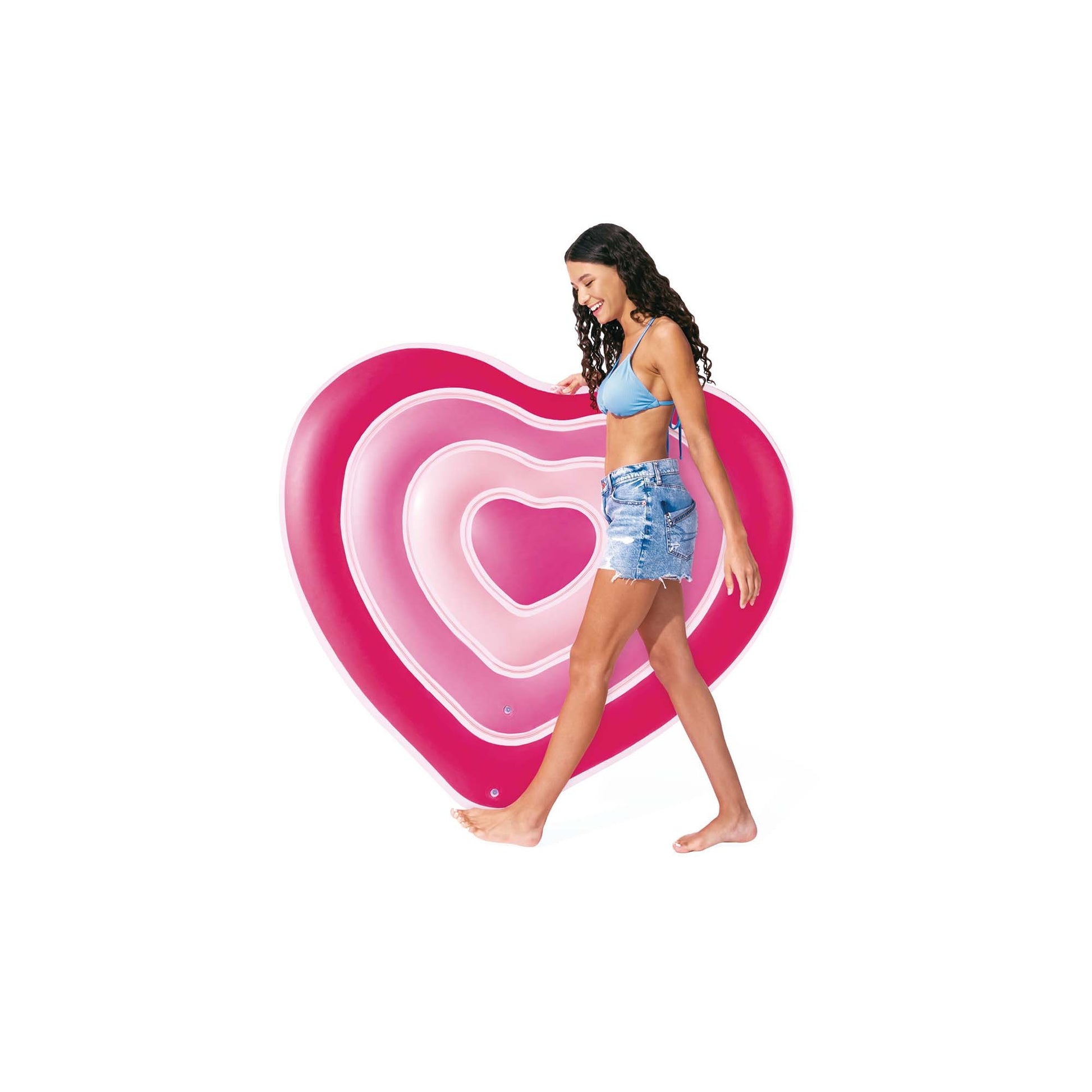 Intex 58727 Materassino Mare Gonfiabile Cuore Cm 155x135x25