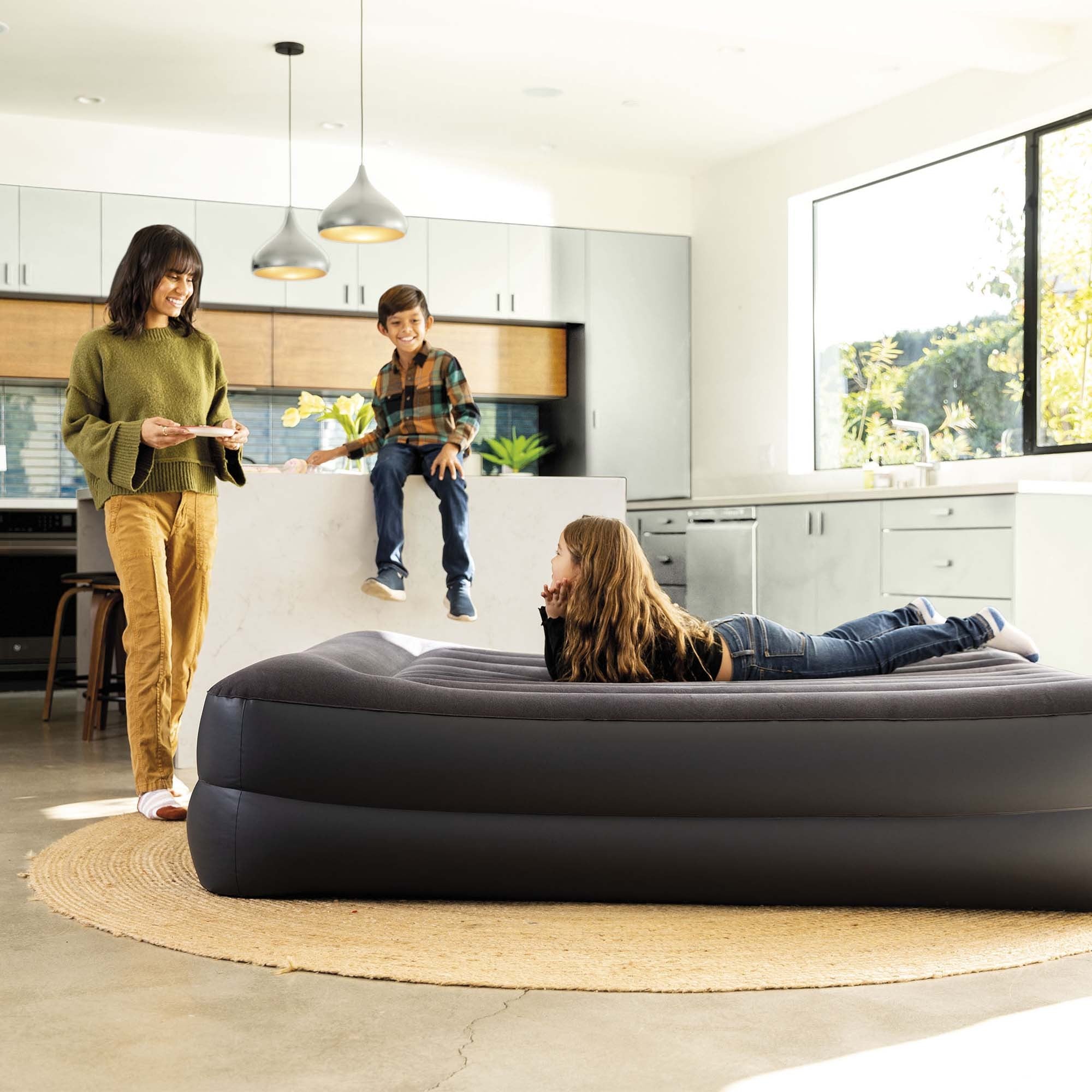 Intex 64124ND Materasso Dura Beam Pillow Rest Raised Matrimoniale Cm 152x203x42