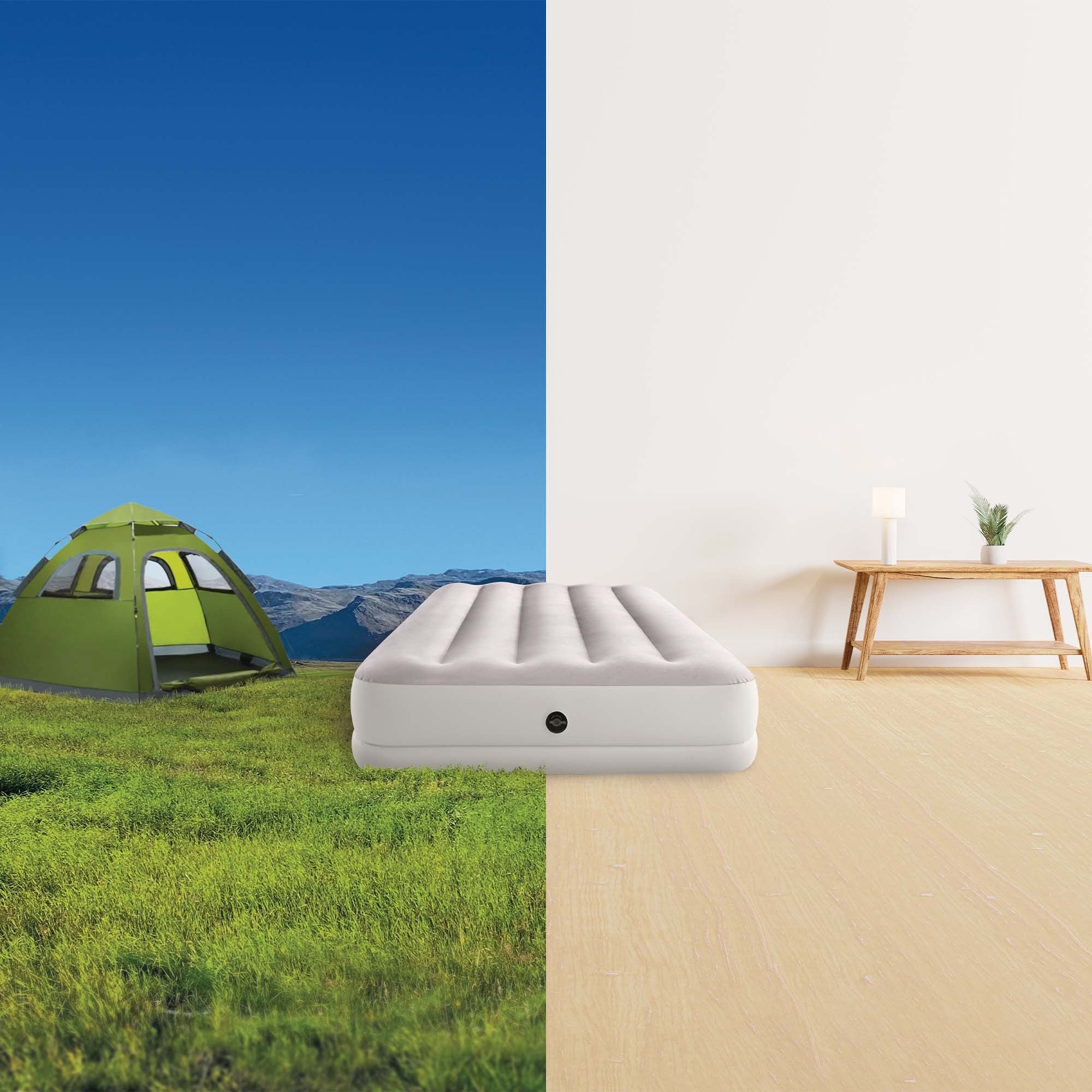 Intex 64177 Materasso Airbed Dura-Beam Prestige Mid-Rise Singolo con Pompa USB Cm 99x191x30