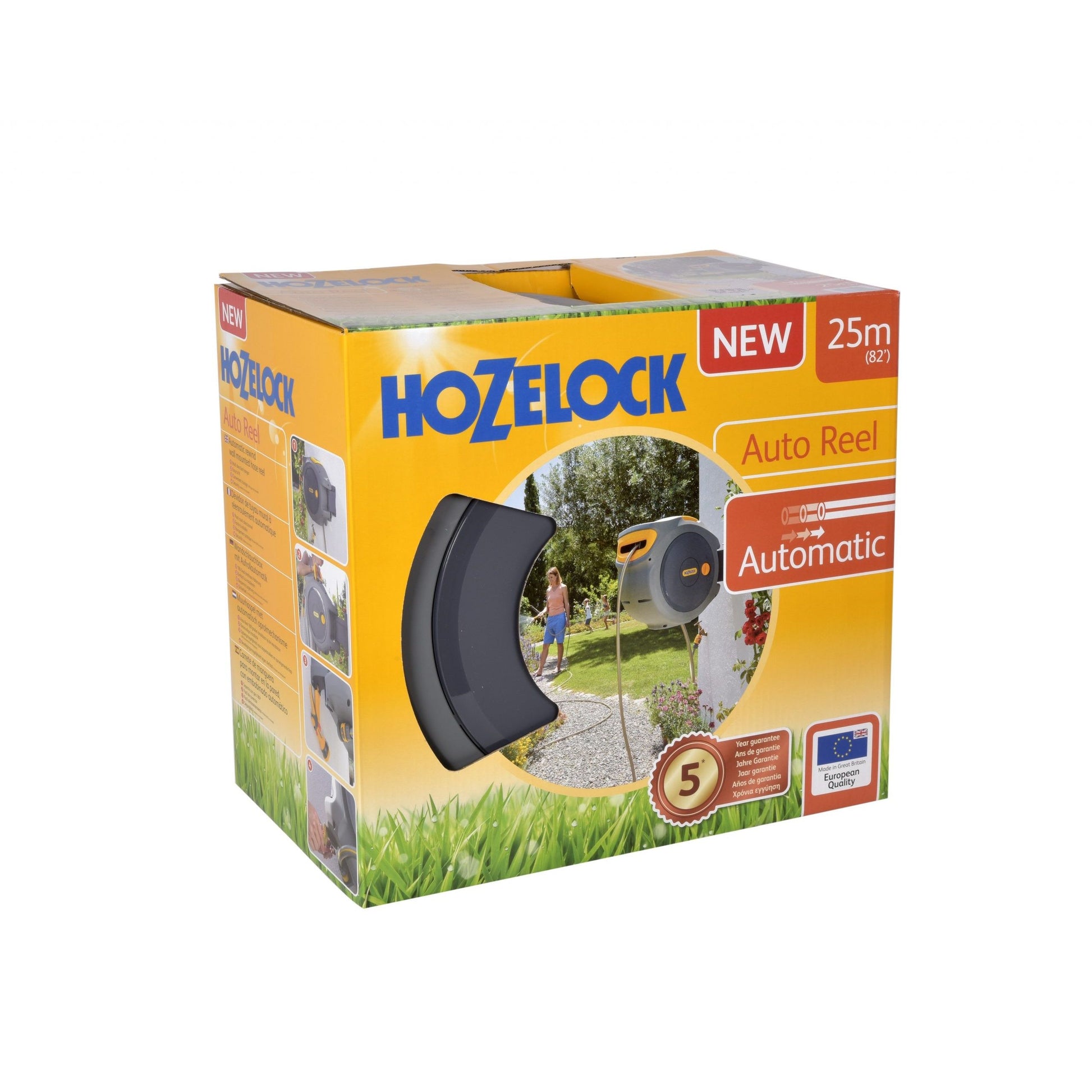 Hozelock Avvolgitubo Da Parete Auto Reel Con Tubo Premium Flowmax Diam. 15 30 Metri