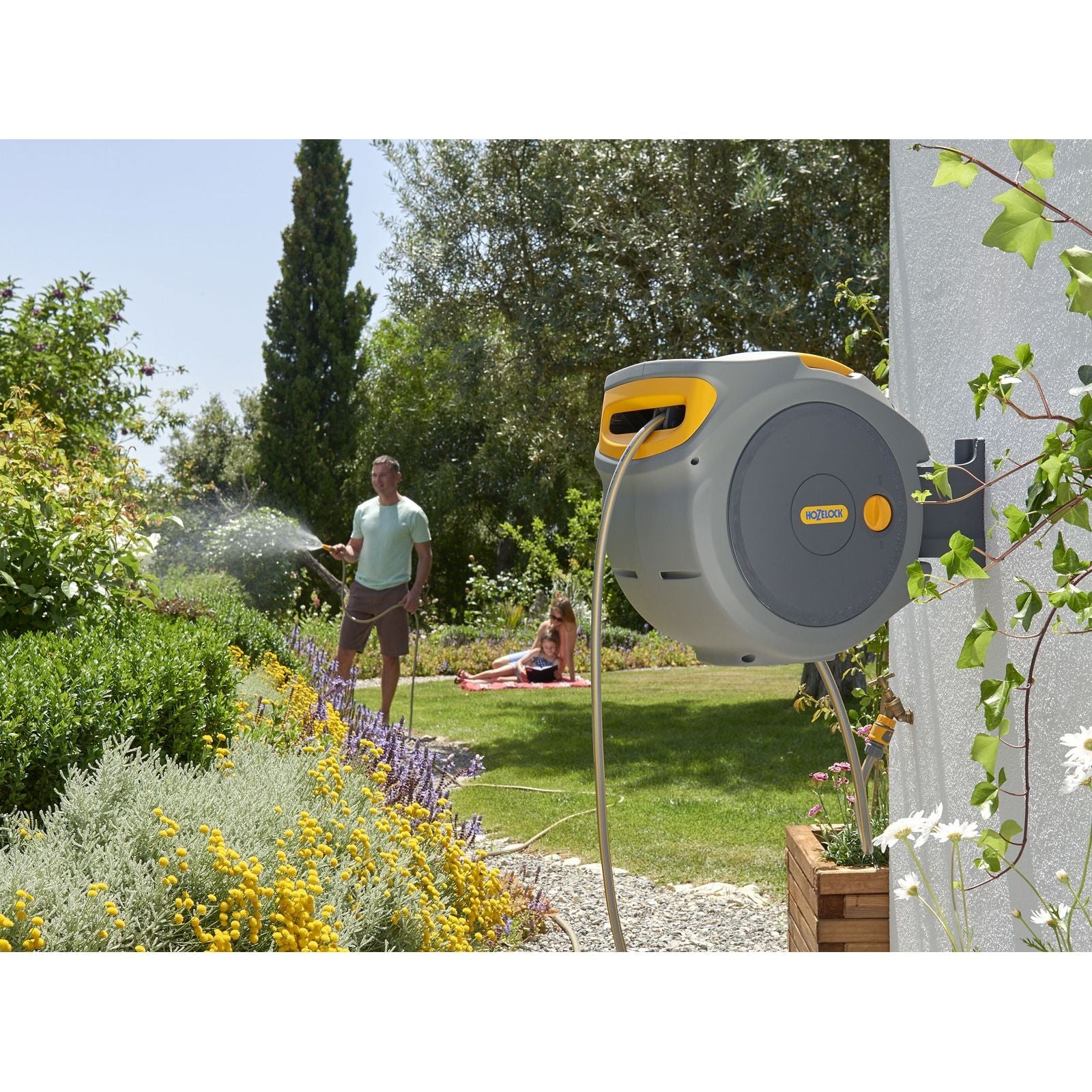 Hozelock Avvolgitubo Da Parete Auto Reel Con Tubo 40 Metri