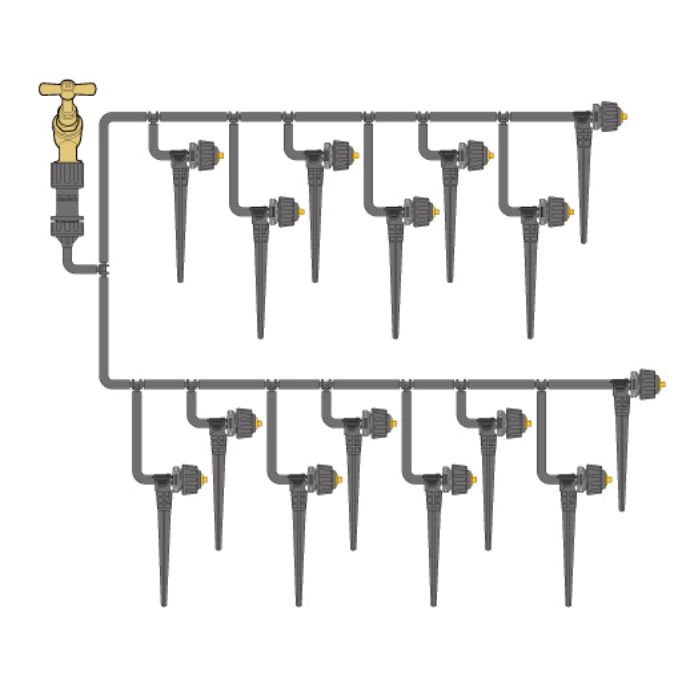 Hozelock Kit Mico Di Irrigazione Completo Per Un Massimo di 15 Piante