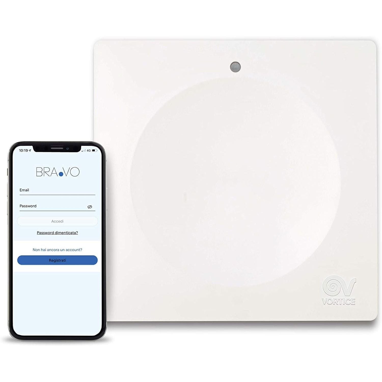 Vortice 12206 Bra.vo Qi Aspiratore Centrifugo Da Incasso Intelligente Connesso Con Internet