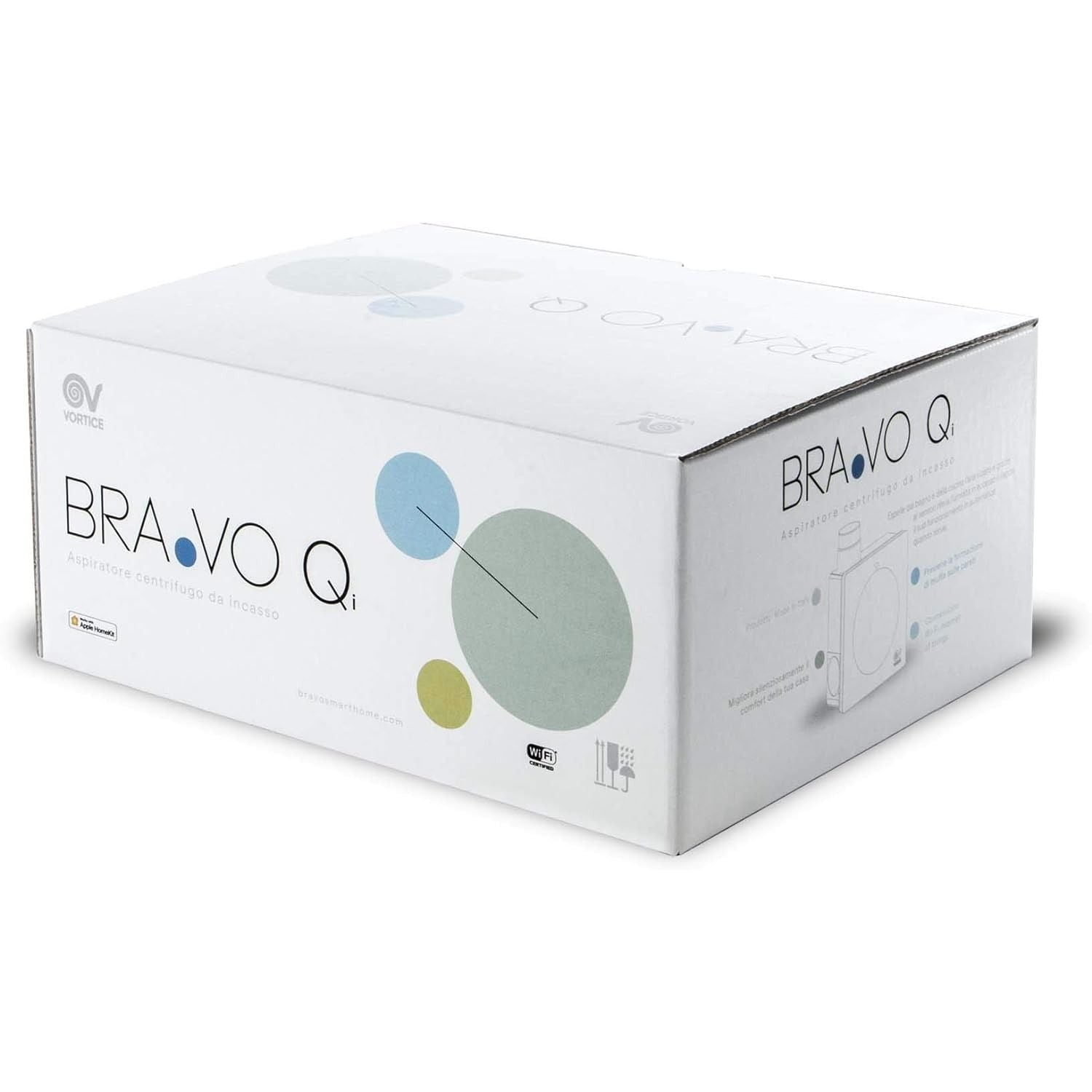 Vortice 12206 Bra.vo Qi Aspiratore Centrifugo Da Incasso Intelligente Connesso Con Internet
