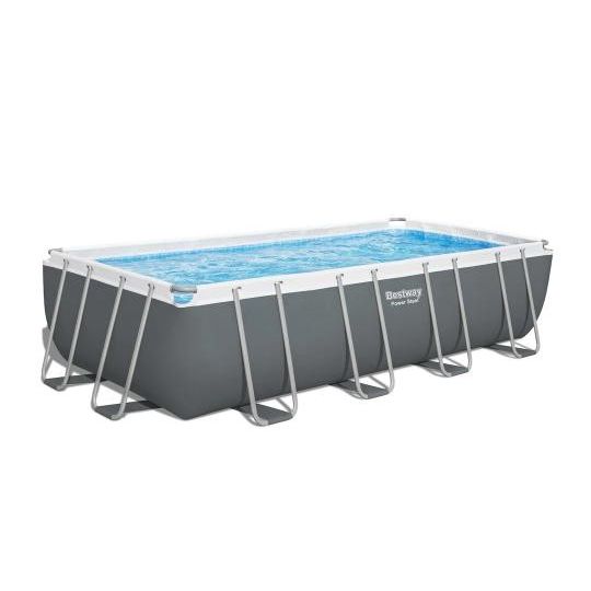 Bestway 56466 Piscina Fuori Terra Power Steel Rettangolare Cm 549x274x122 Con Pompa Filtro A Sabbia Da 5,678 Lh