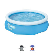 Bestway 57270 Piscina Fuori Terra Rotonda Gonfiabile Fast Set Da 305x76 cm Colore Azzurro Con Pompa Filtro