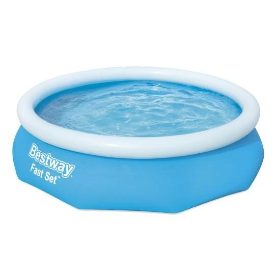 Bestway 57456 Piscina Fuori Terra Rotonda Gonfiabile Fast Set Da 305x66 cm Colore Azzurro Predisposta Per Pompa Filtro